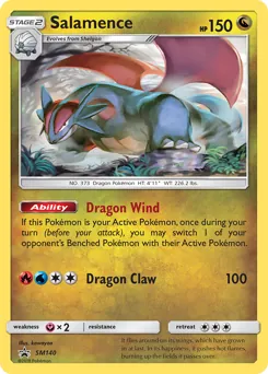 SM Black Star Promos Salamence Pokémon card